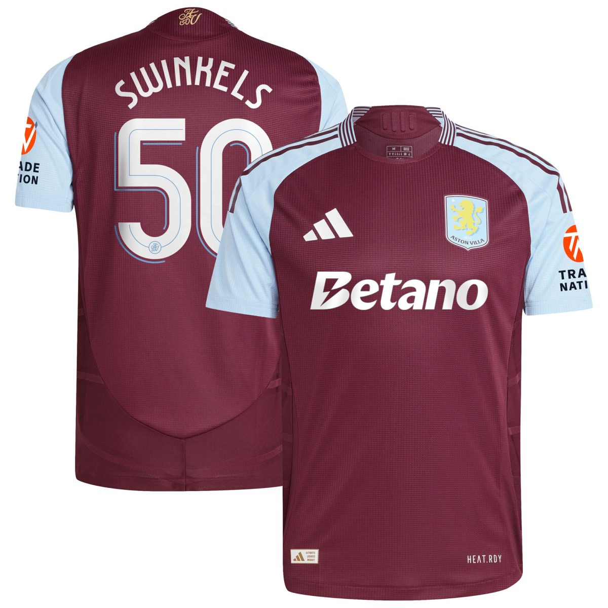 aston villa adidas home authentic shirt 2024-25 with swinkels 50 cup printing Collection | Aston Villa Shirts and Official Gear