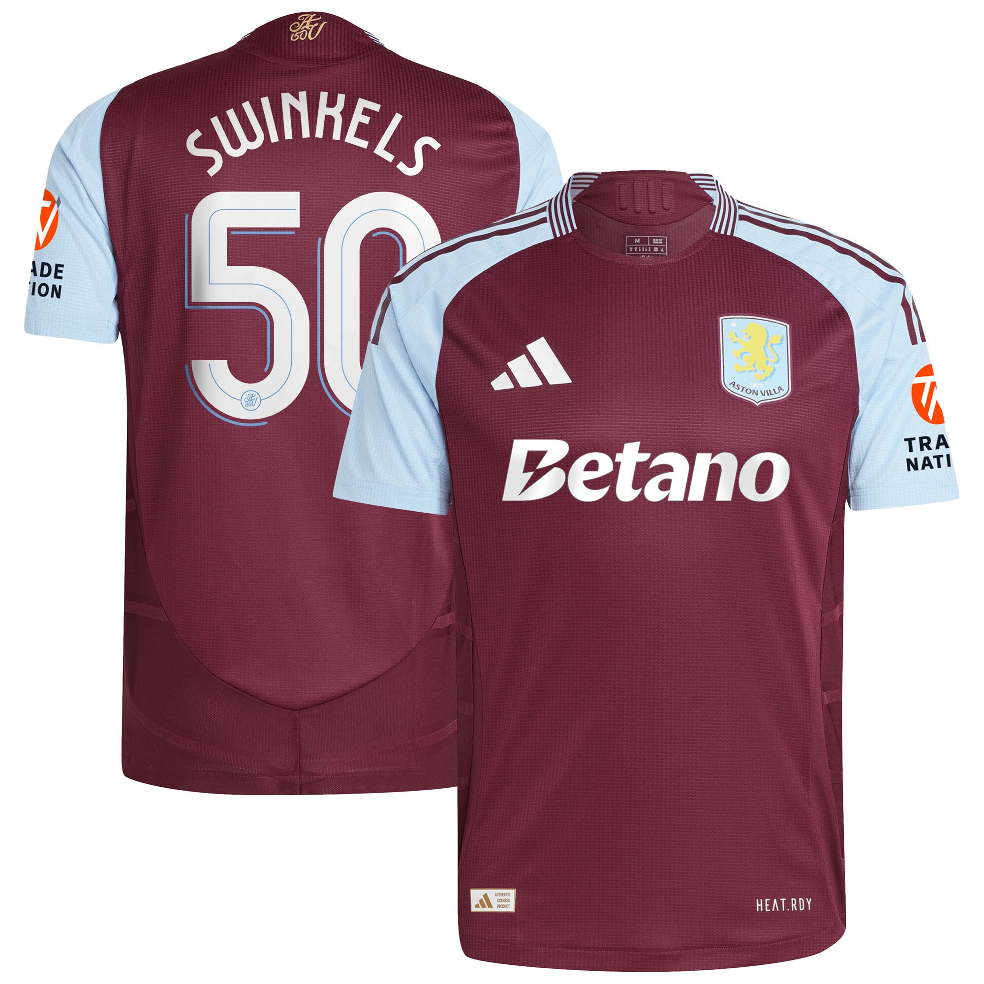 aston villa adidas home authentic shirt 2024-25 with swinkels 50 cup printing Collection | Aston Villa Shirts and Official Gear