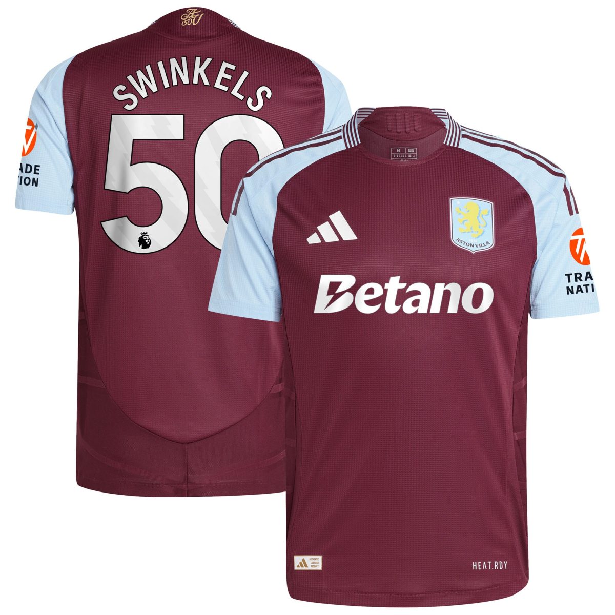 aston villa adidas home authentic shirt 2024-25 with swinkels 50 printing Collection | Aston Villa Shirts and Official Gear