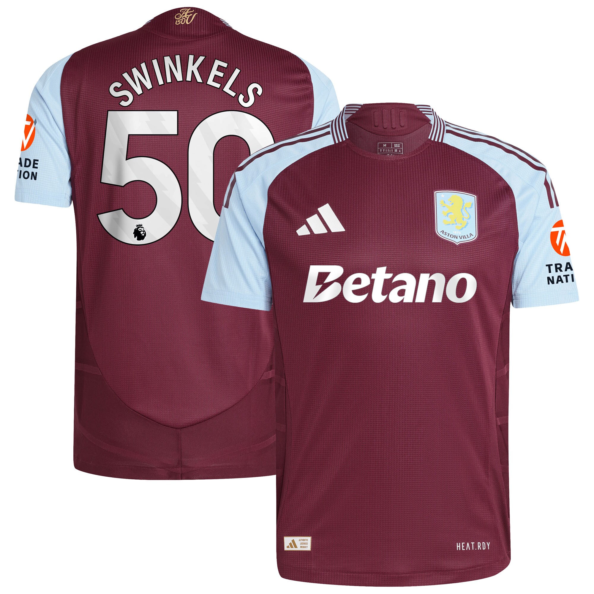 aston villa adidas home authentic shirt 2024-25 with swinkels 50 printing Collection | Aston Villa Shirts and Official Gear