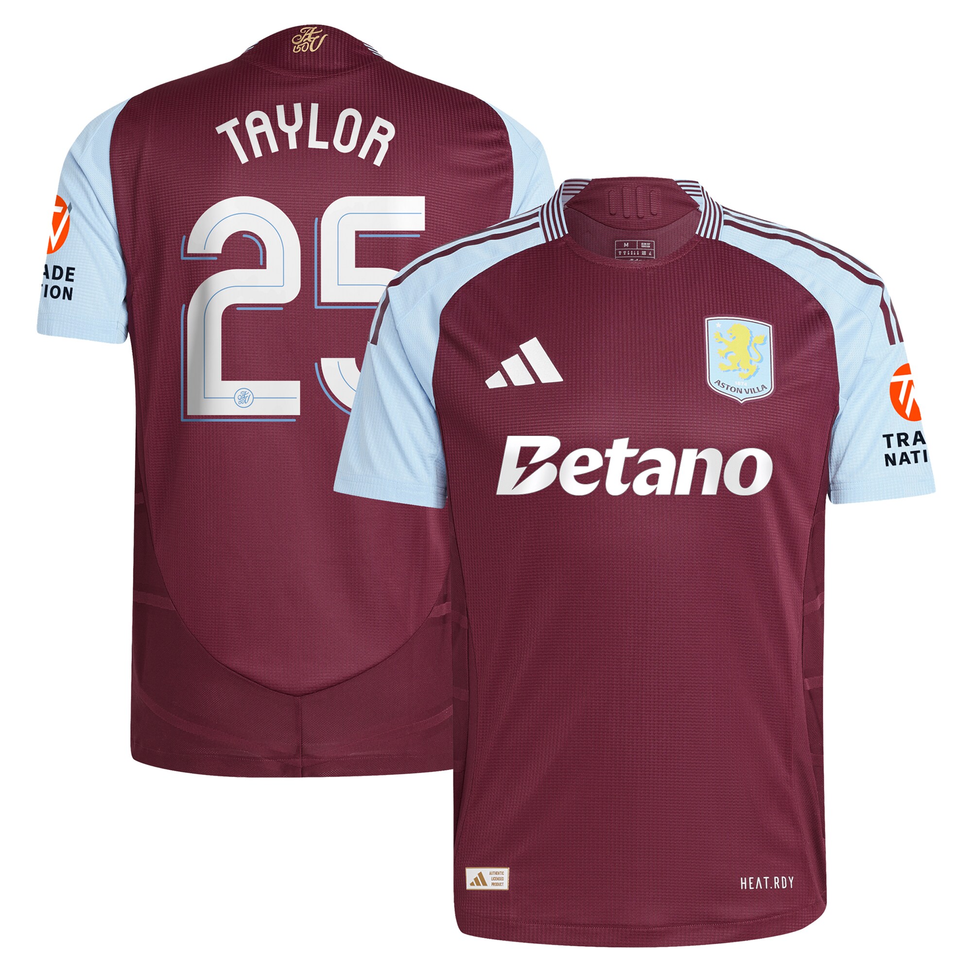 aston villa adidas home authentic shirt 2024-25 with taylor 25 cup printing Collection | Aston Villa Shirts and Official Gear
