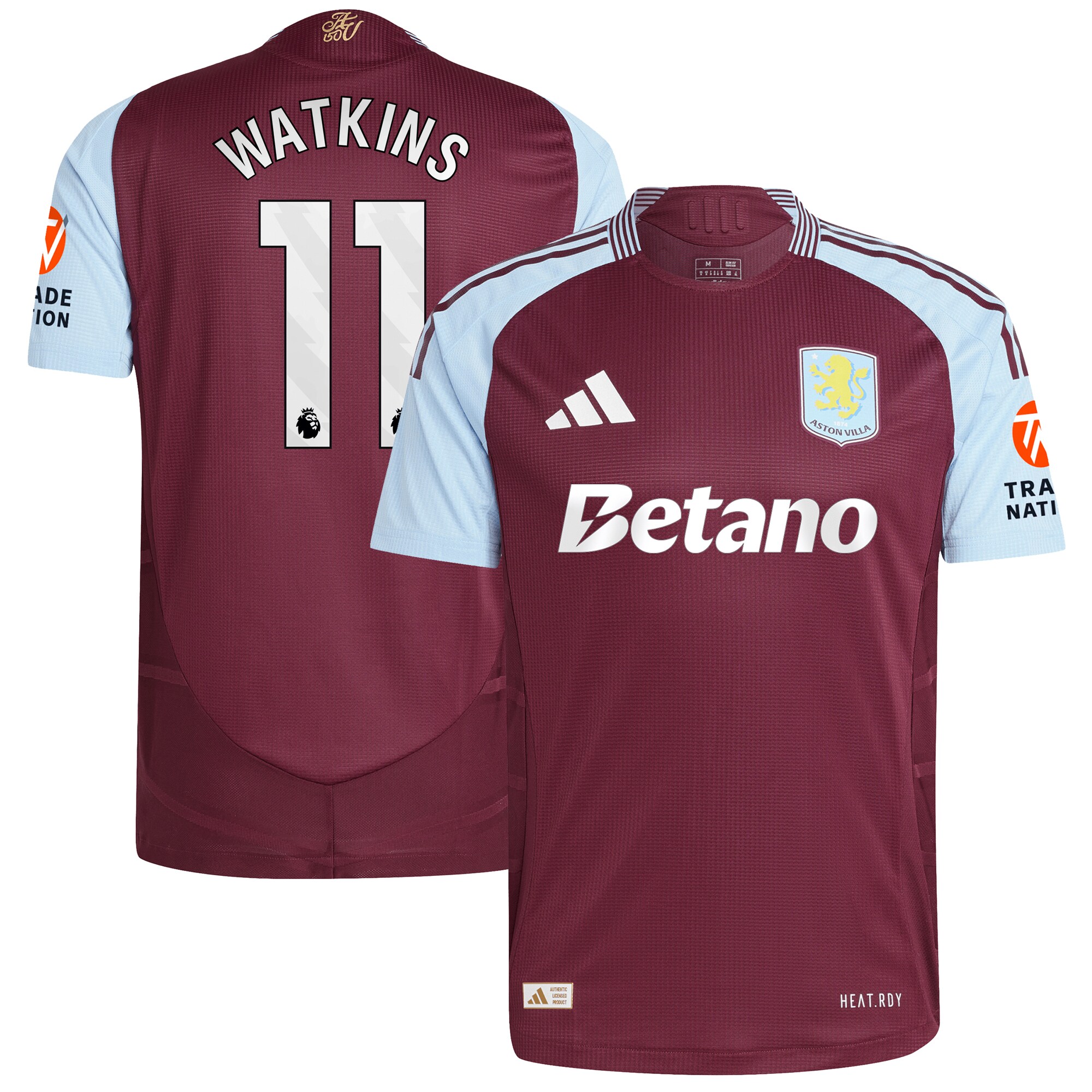 aston villa adidas home authentic shirt 2024-25 with watkins 11 printing Collection | Aston Villa Shirts and Official Gear