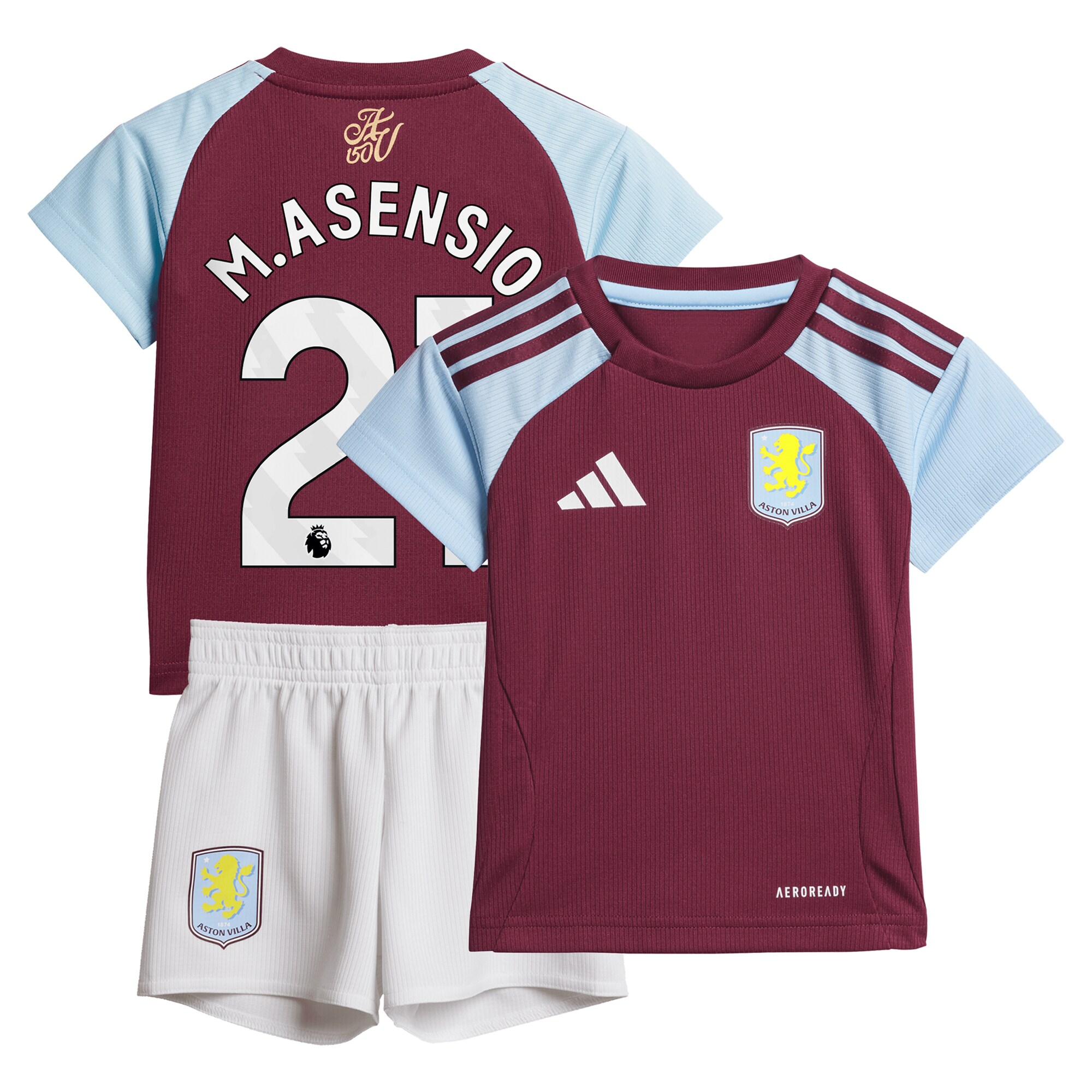 aston villa adidas home baby kit 2024-25 with m.asensio 21 printing Collection | Aston Villa Shirts and Official Gear