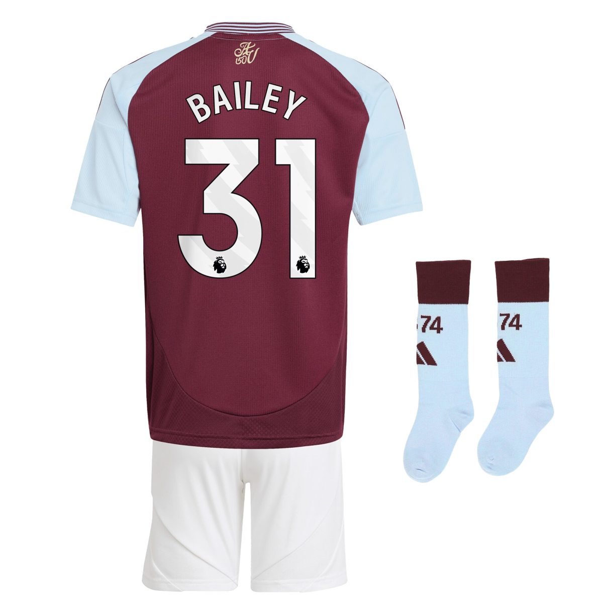 aston villa adidas home mini kit 2024-25 with bailey 31 printing Collection | Aston Villa Shirts and Official Gear
