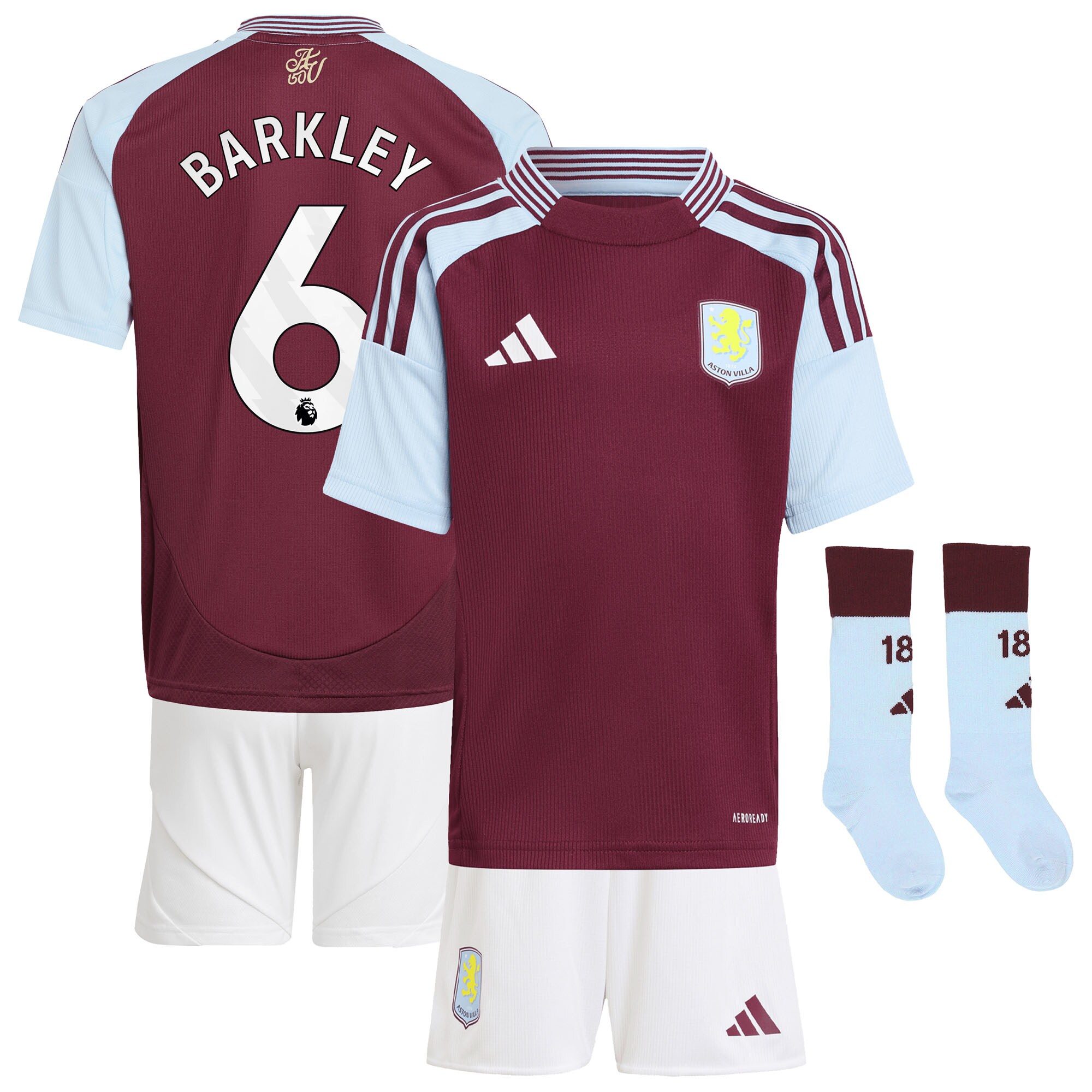 aston villa adidas home mini kit 2024-25 with barkley 6 printing Collection | Aston Villa Shirts and Official Gear