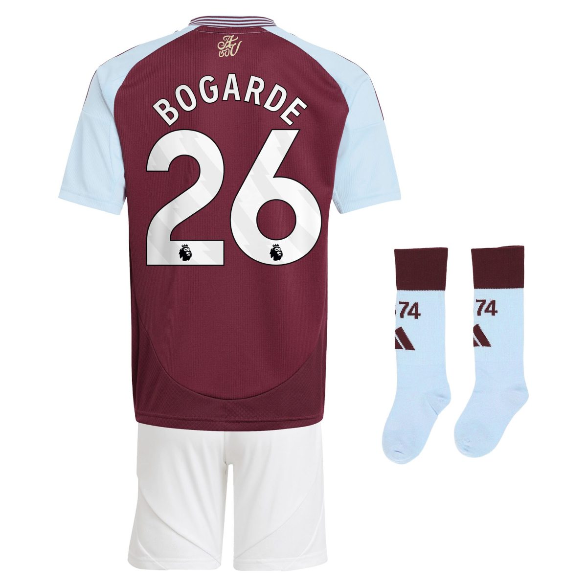 aston villa adidas home mini kit 2024-25 with bogarde 26 printing Collection | Aston Villa Shirts and Official Gear