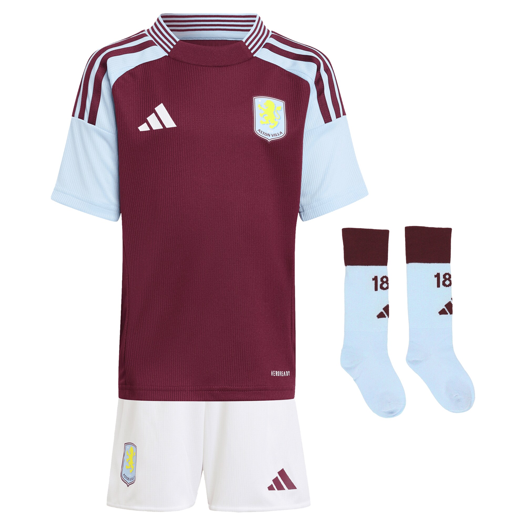 aston villa adidas home mini kit 2024-25 with disasi 3 printing Collection | Aston Villa Shirts and Official Gear