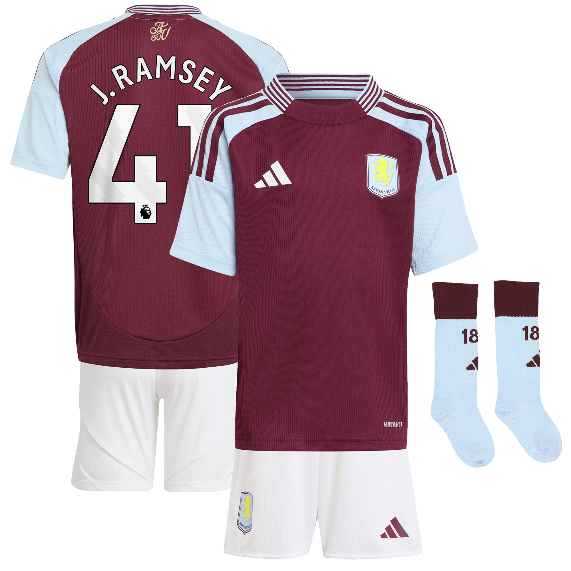 aston villa adidas home mini kit 2024-25 with j. ramsey 41 printing Collection | Aston Villa Shirts and Official Gear