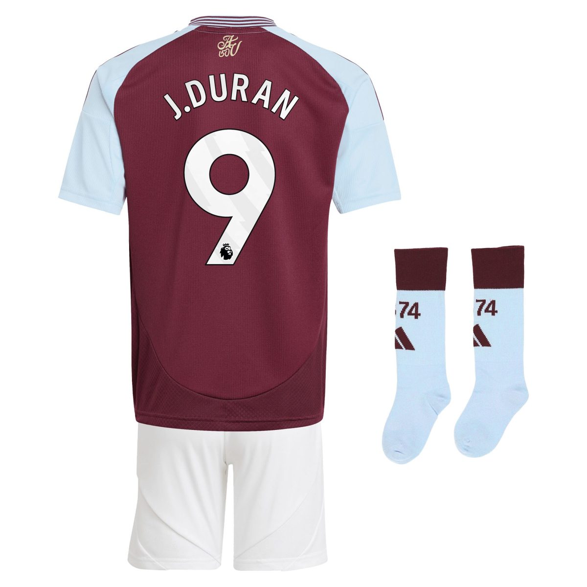aston villa adidas home mini kit 2024-25 with j.duran 9 printing Collection | Aston Villa Shirts and Official Gear