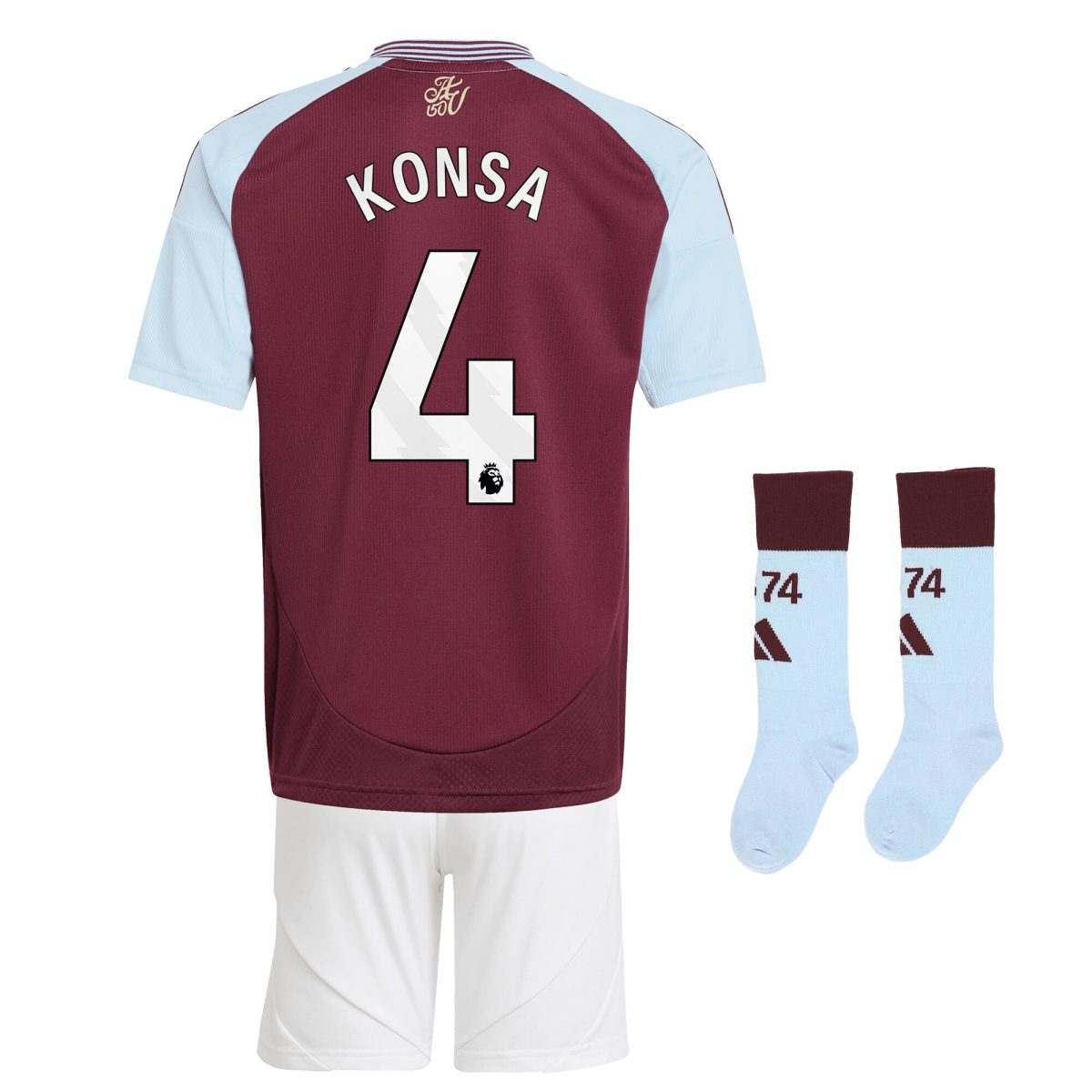 aston villa adidas home mini kit 2024-25 with konsa 4 printing Collection | Aston Villa Shirts and Official Gear