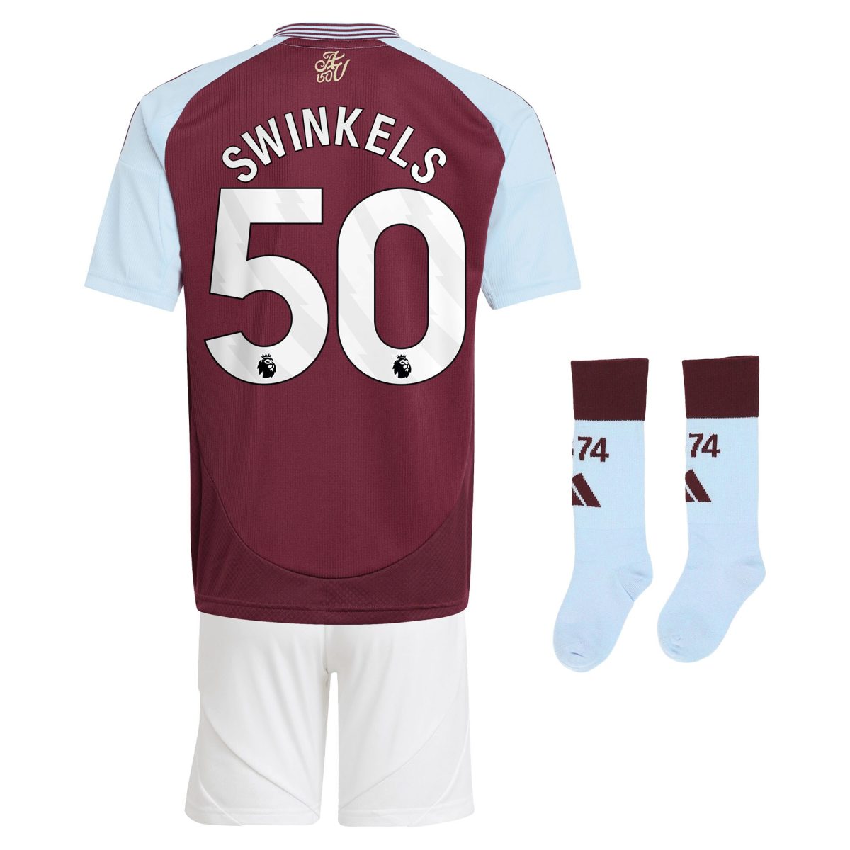 aston villa adidas home mini kit 2024-25 with swinkels 50 printing Collection | Aston Villa Shirts and Official Gear