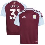 aston villa adidas home shirt 2024-25 – kids with bailey 31 printing Collection | Aston Villa Shirts and Official Gear