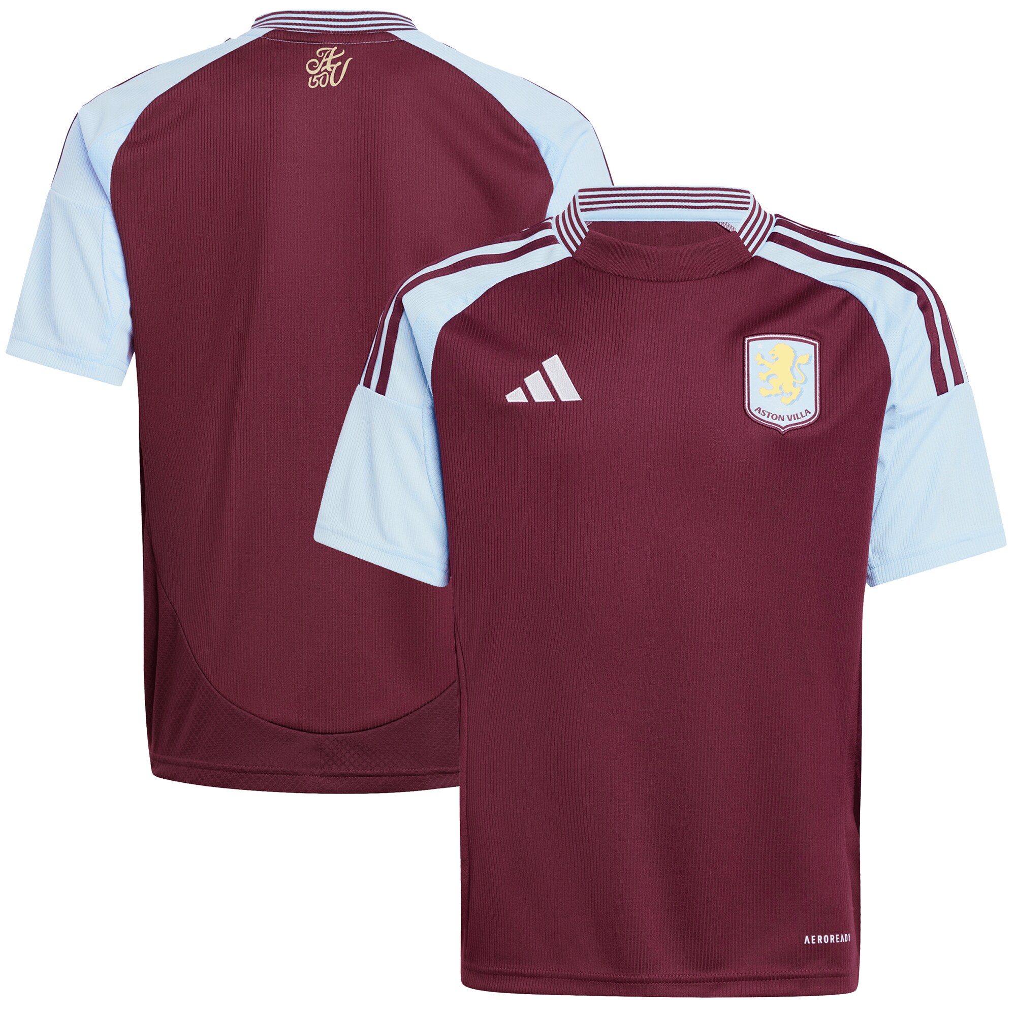 aston villa adidas home shirt 2024-25 – kids with custom printing Collection | Aston Villa Shirts and Official Gear