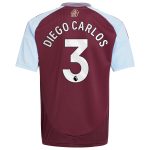 aston villa adidas home shirt 2024-25 – kids with diego carlos 3 printing Collection | Aston Villa Shirts and Official Gear