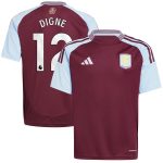 aston villa adidas home shirt 2024-25 – kids with digne 12 printing Collection | Aston Villa Shirts and Official Gear
