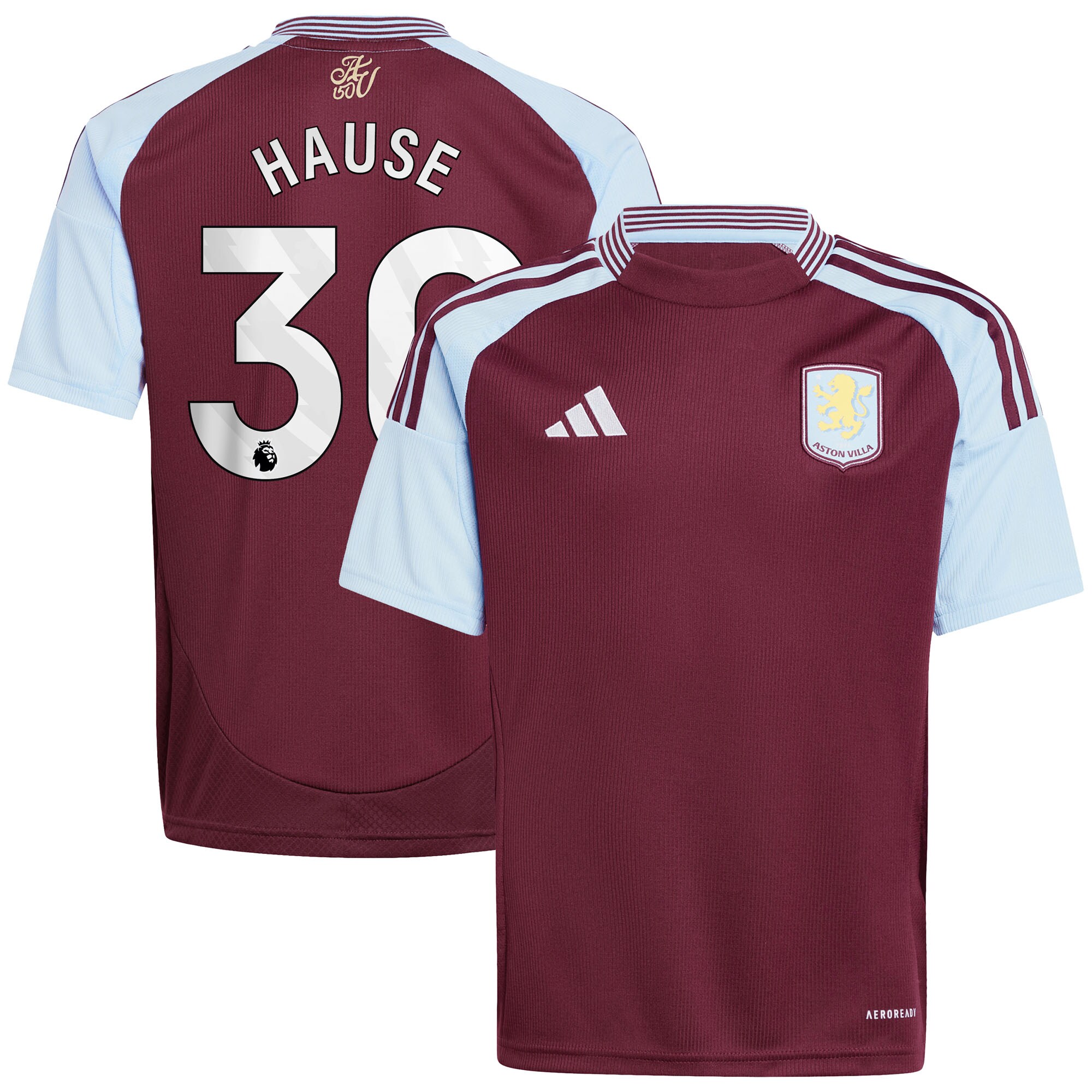 aston villa adidas home shirt 2024-25 – kids with hause 30 printing Collection | Aston Villa Shirts and Official Gear