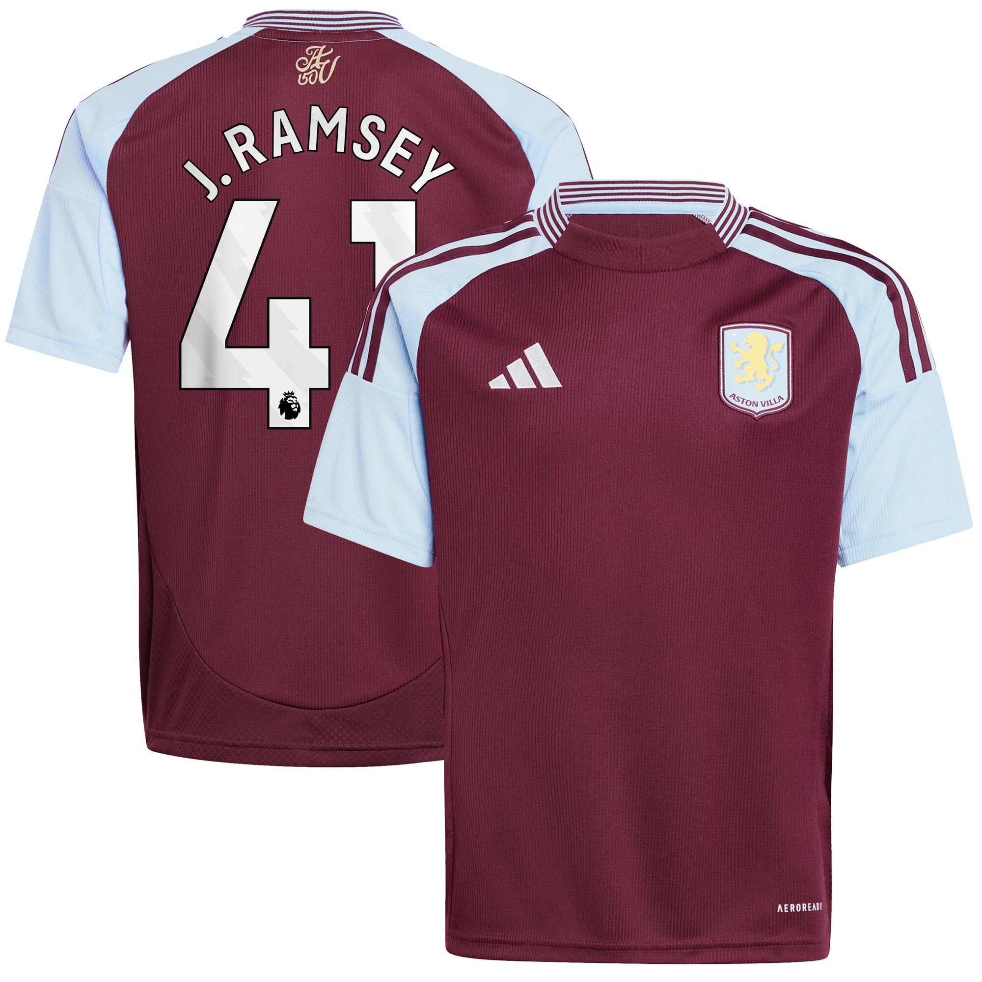 aston villa adidas home shirt 2024-25 – kids with j. ramsey 41 printing Collection | Aston Villa Shirts and Official Gear