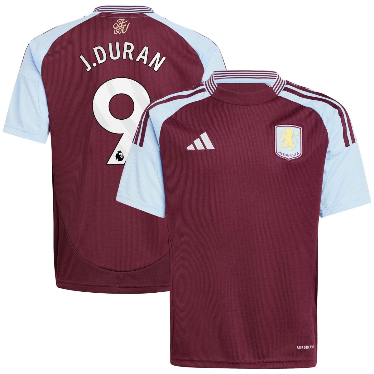 aston villa adidas home shirt 2024-25 – kids with j.duran 9 printing Collection | Aston Villa Shirts and Official Gear