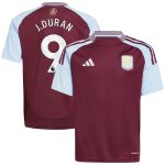 aston villa adidas home shirt 2024-25 – kids with j.duran 9 printing Collection | Aston Villa Shirts and Official Gear
