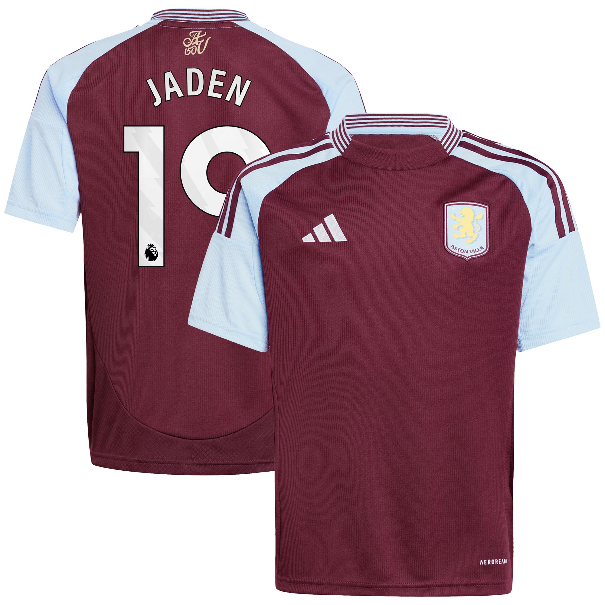 aston villa adidas home shirt 2024-25 – kids with jaden 19 printing Collection | Aston Villa Shirts and Official Gear