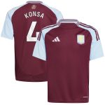 aston villa adidas home shirt 2024-25 – kids with konsa 4 printing Collection | Aston Villa Shirts and Official Gear