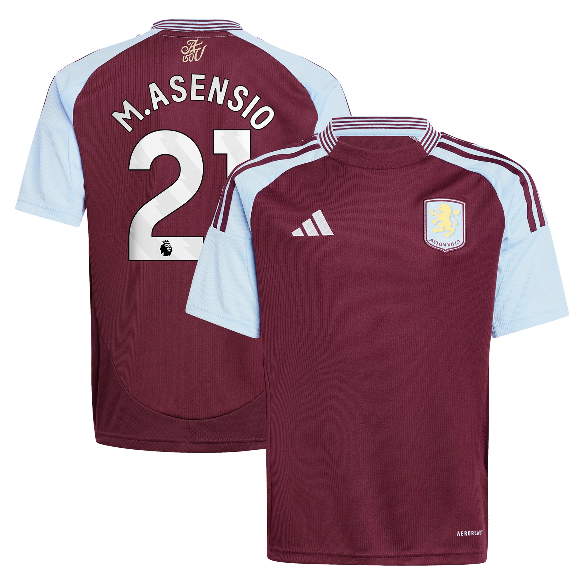 aston villa adidas home shirt 2024-25 – kids with m.asensio 21 printing Collection | Aston Villa Shirts and Official Gear