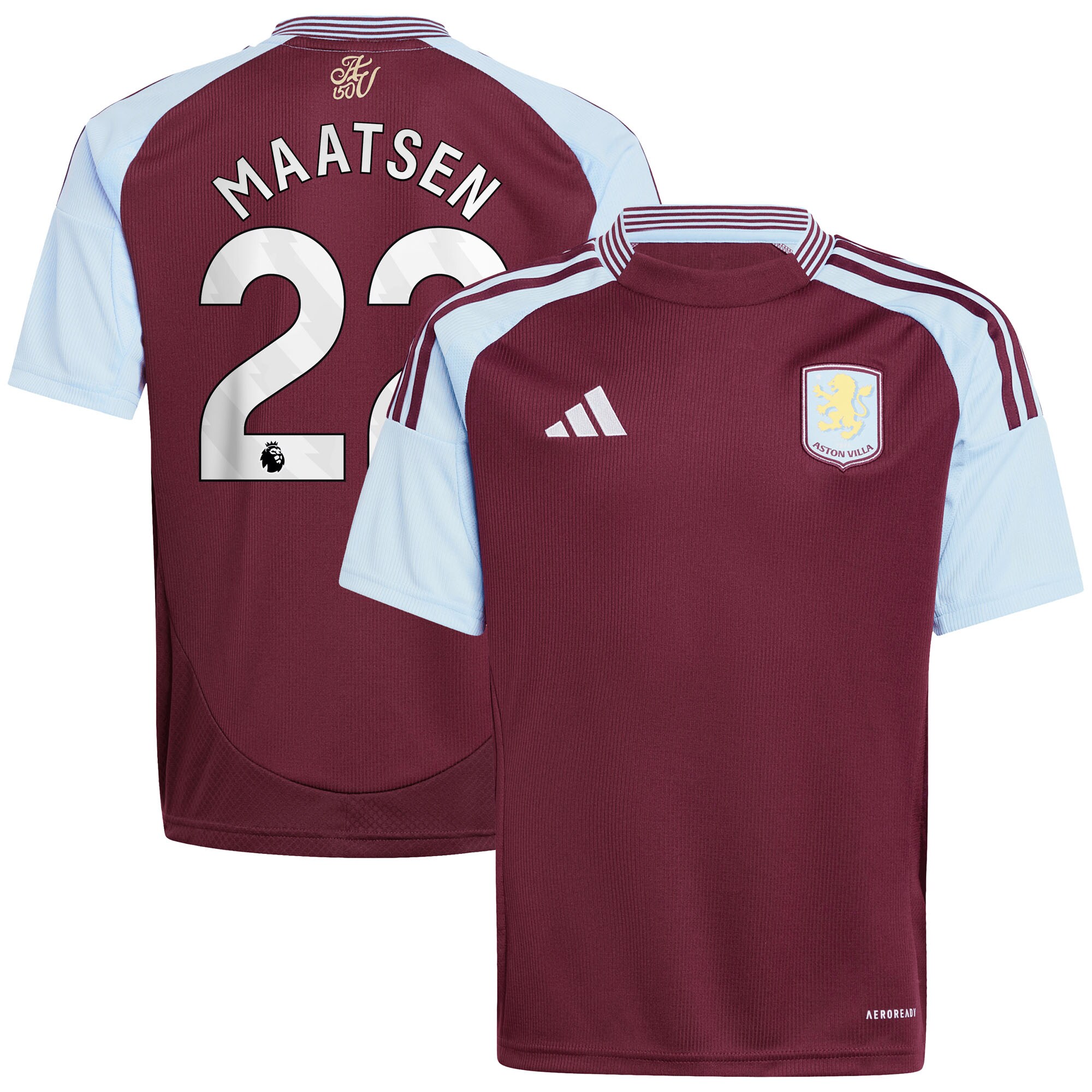 aston villa adidas home shirt 2024-25 – kids with maatsen 22 printing Collection | Aston Villa Shirts and Official Gear