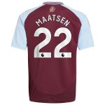 aston villa adidas home shirt 2024-25 – kids with maatsen 22 printing Collection | Aston Villa Shirts and Official Gear
