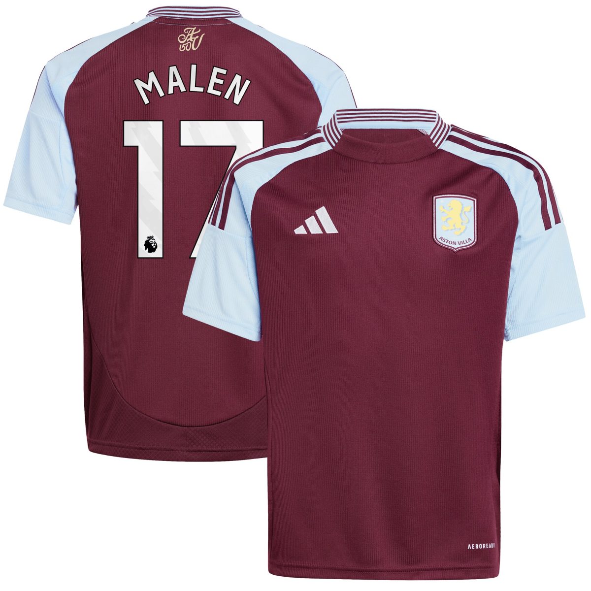 aston villa adidas home shirt 2024-25 – kids with malen 17 printing Collection | Aston Villa Shirts and Official Gear