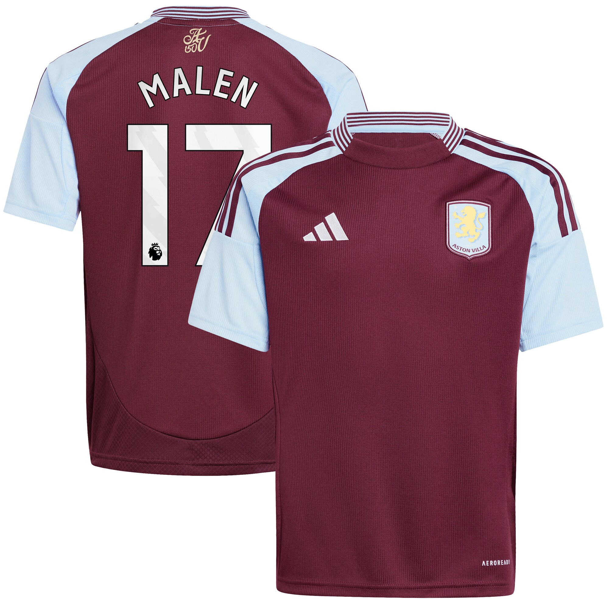 aston villa adidas home shirt 2024-25 – kids with malen 17 printing Collection | Aston Villa Shirts and Official Gear