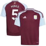 aston villa adidas home shirt 2024-25 – kids with mings 5 printing Collection | Aston Villa Shirts and Official Gear