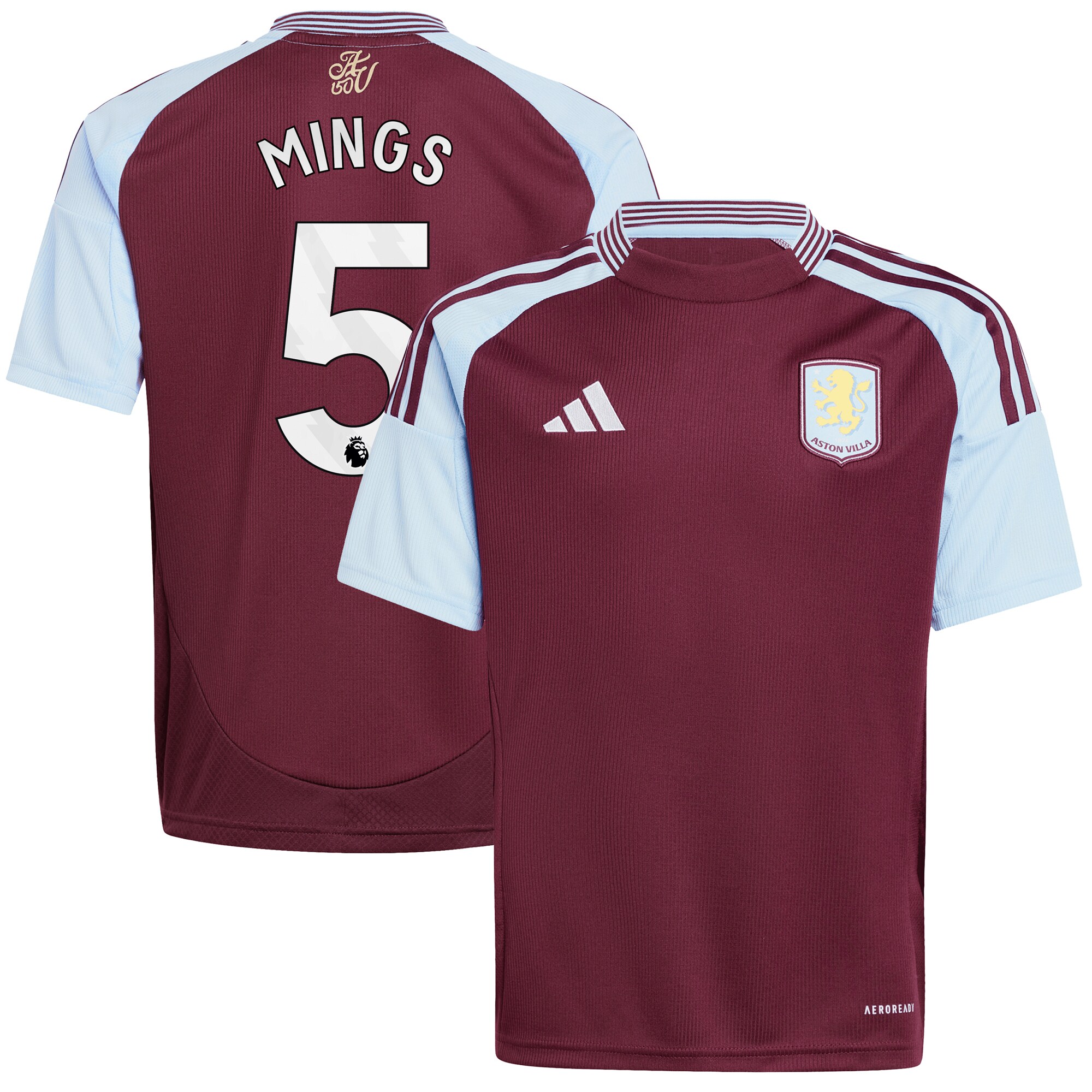 aston villa adidas home shirt 2024-25 – kids with mings 5 printing Collection | Aston Villa Shirts and Official Gear
