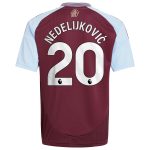 aston villa adidas home shirt 2024-25 – kids with nedeljković 20 printing Collection | Aston Villa Shirts and Official Gear