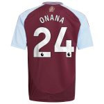 aston villa adidas home shirt 2024-25 – kids with onana 24 printing Collection | Aston Villa Shirts and Official Gear
