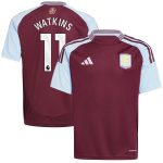 aston villa adidas home shirt 2024-25 – kids with watkins 11 printing Collection | Aston Villa Shirts and Official Gear