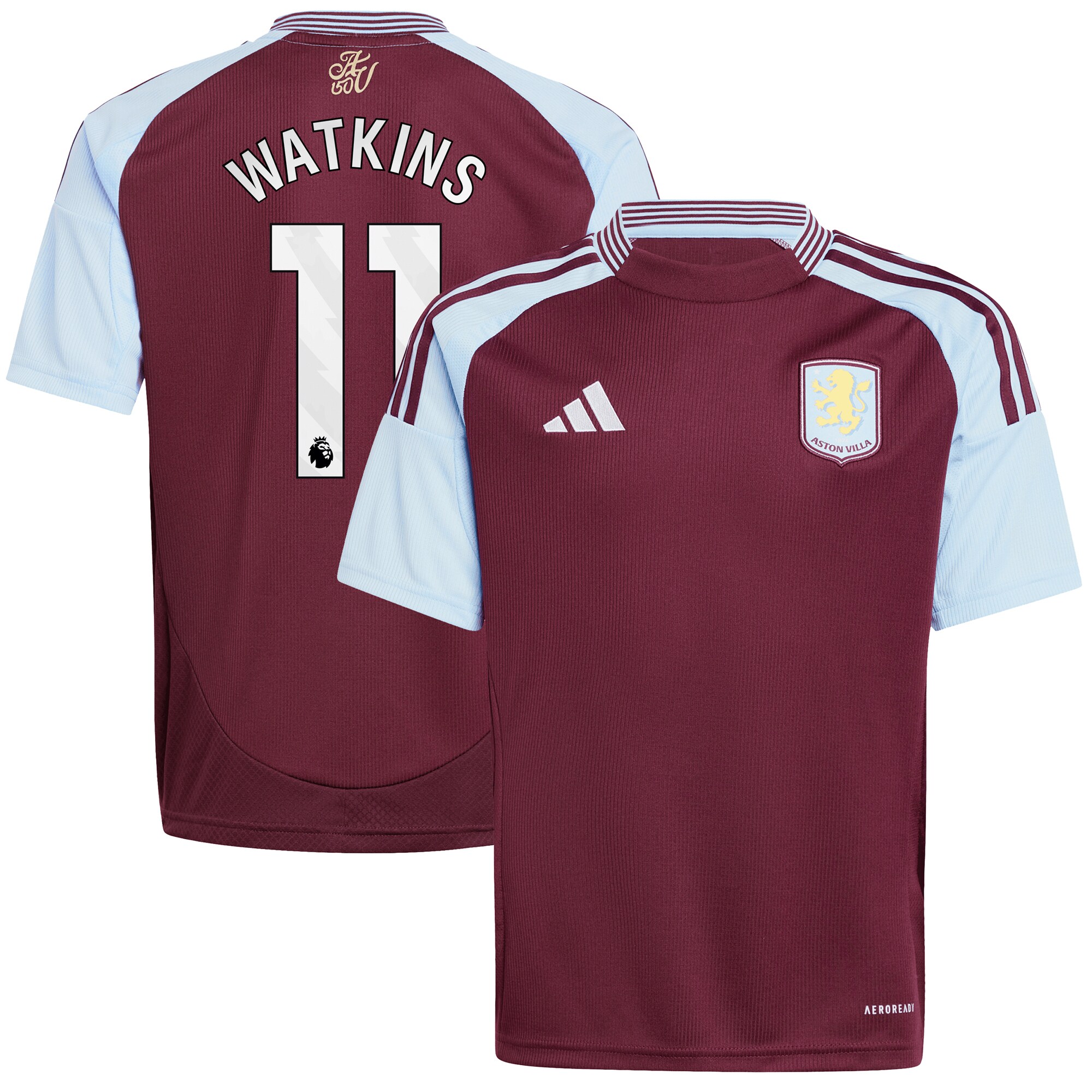 aston villa adidas home shirt 2024-25 – kids with watkins 11 printing Collection | Aston Villa Shirts and Official Gear