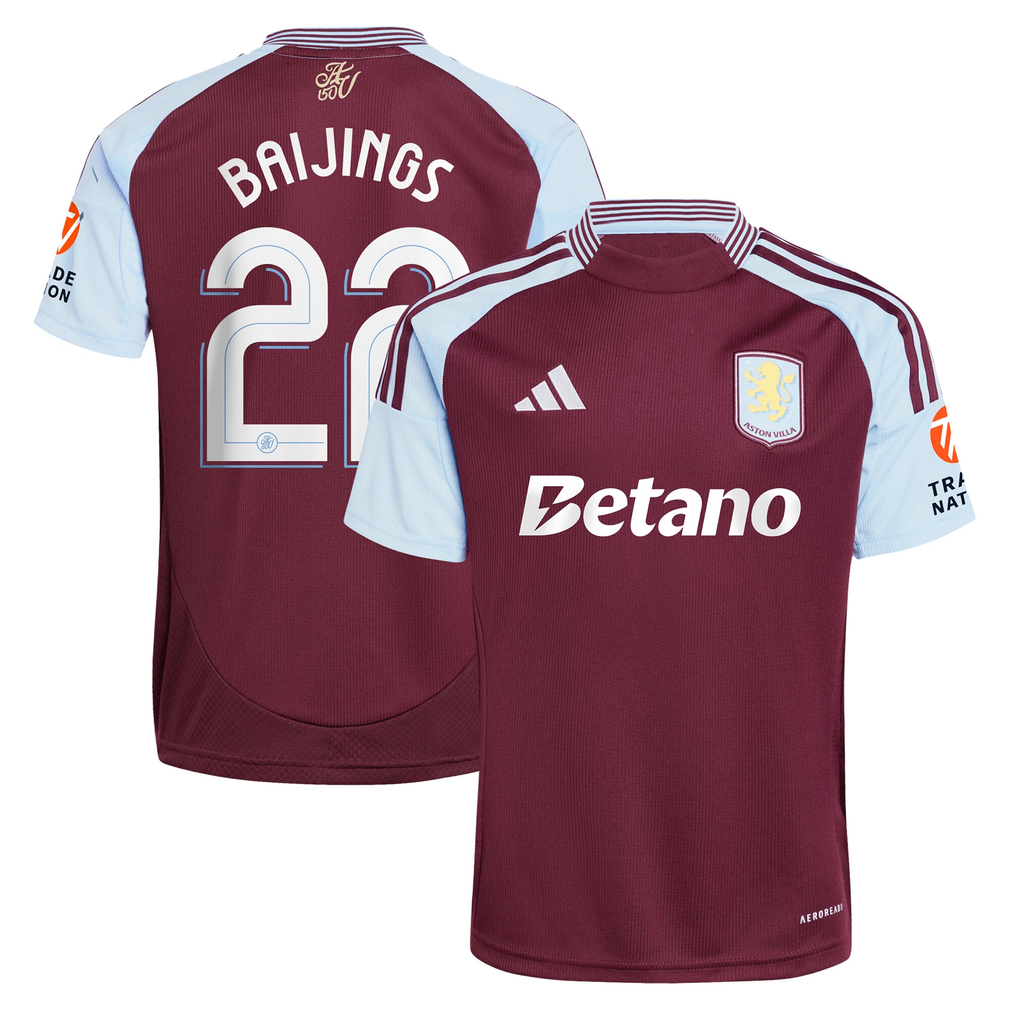 aston villa adidas home shirt 2024-25 with baijings 22 cup printing Collection | Aston Villa Shirts and Official Gear