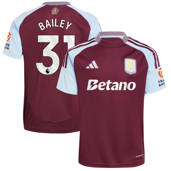 aston villa adidas home shirt 2024-25 with bailey 31 printing Collection | Aston Villa Shirts and Official Gear