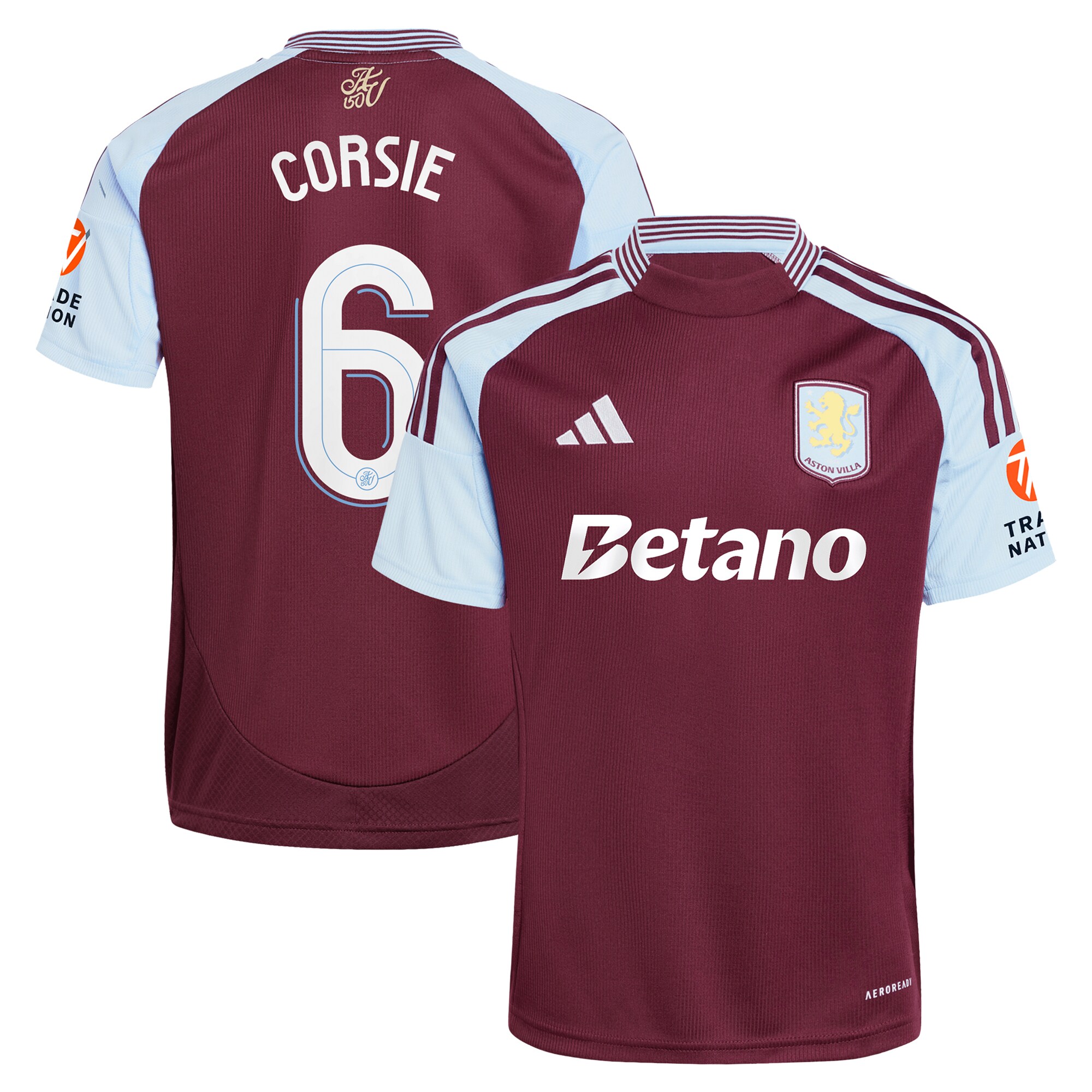 aston villa adidas home shirt 2024-25 with corsie 6 cup printing Collection | Aston Villa Shirts and Official Gear
