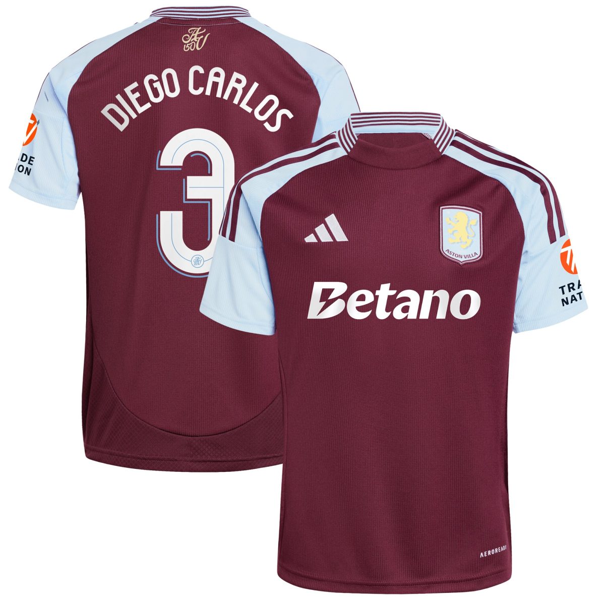 aston villa adidas home shirt 2024-25 with diego carlos 3 cup printing Collection | Aston Villa Shirts and Official Gear