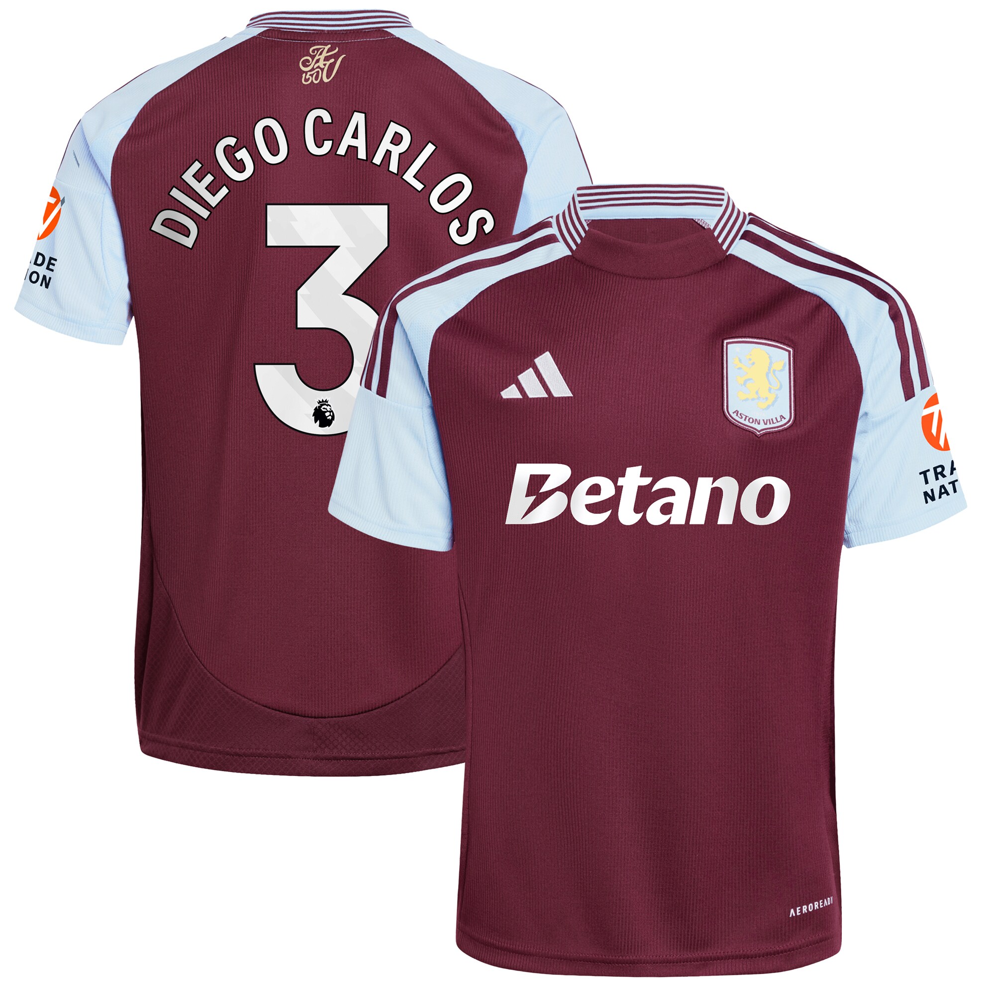 aston villa adidas home shirt 2024-25 with diego carlos 3 printing Collection | Aston Villa Shirts and Official Gear