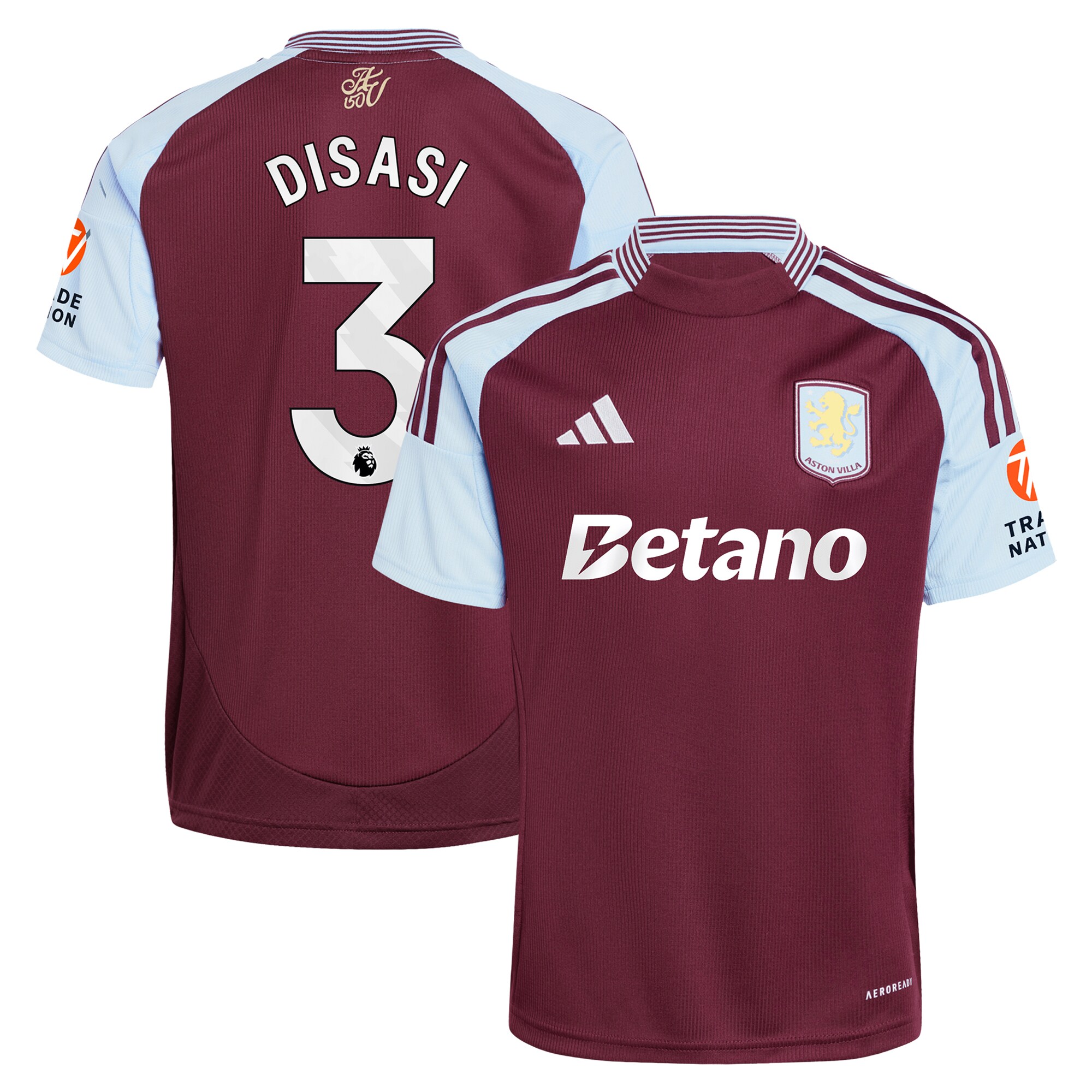 aston villa adidas home shirt 2024-25 with disasi 3 printing Collection | Aston Villa Shirts and Official Gear