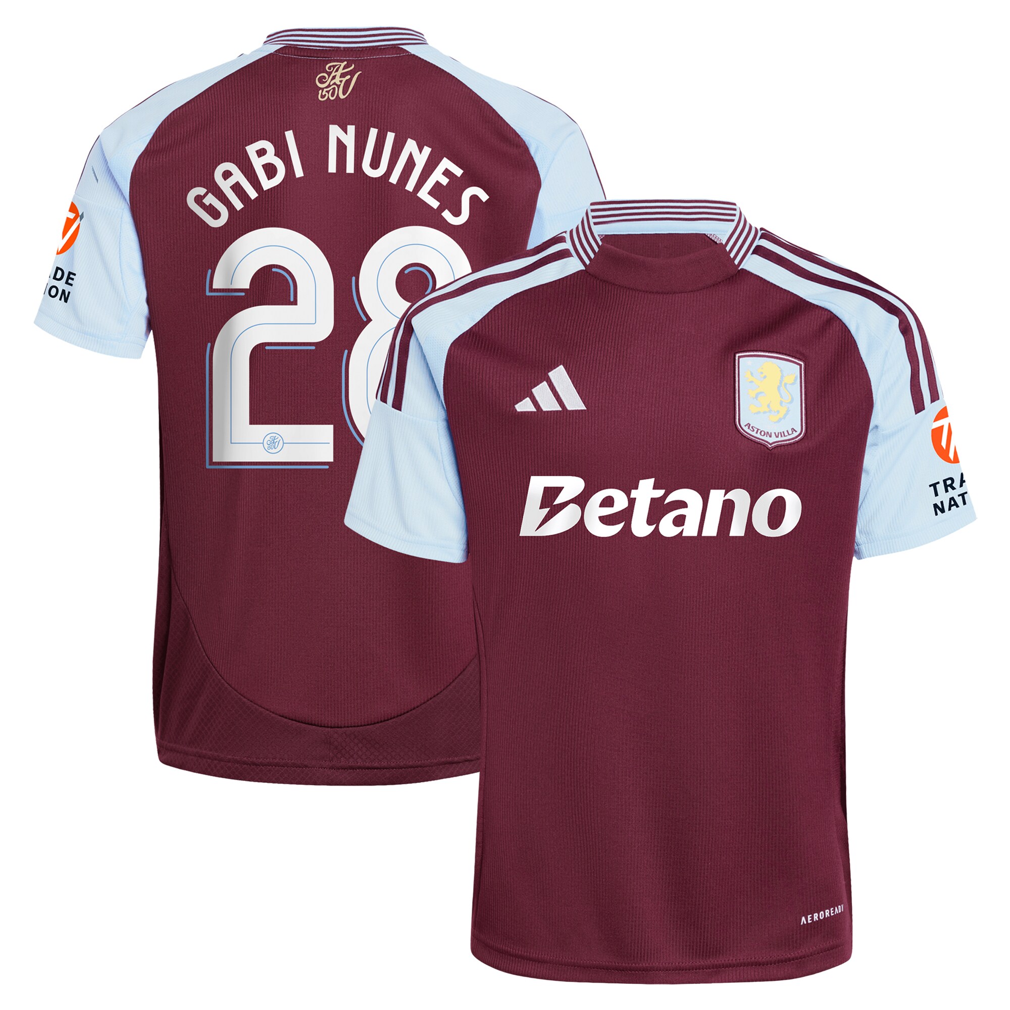 aston villa adidas home shirt 2024-25 with gabi nunes 28 cup printing Collection | Aston Villa Shirts and Official Gear