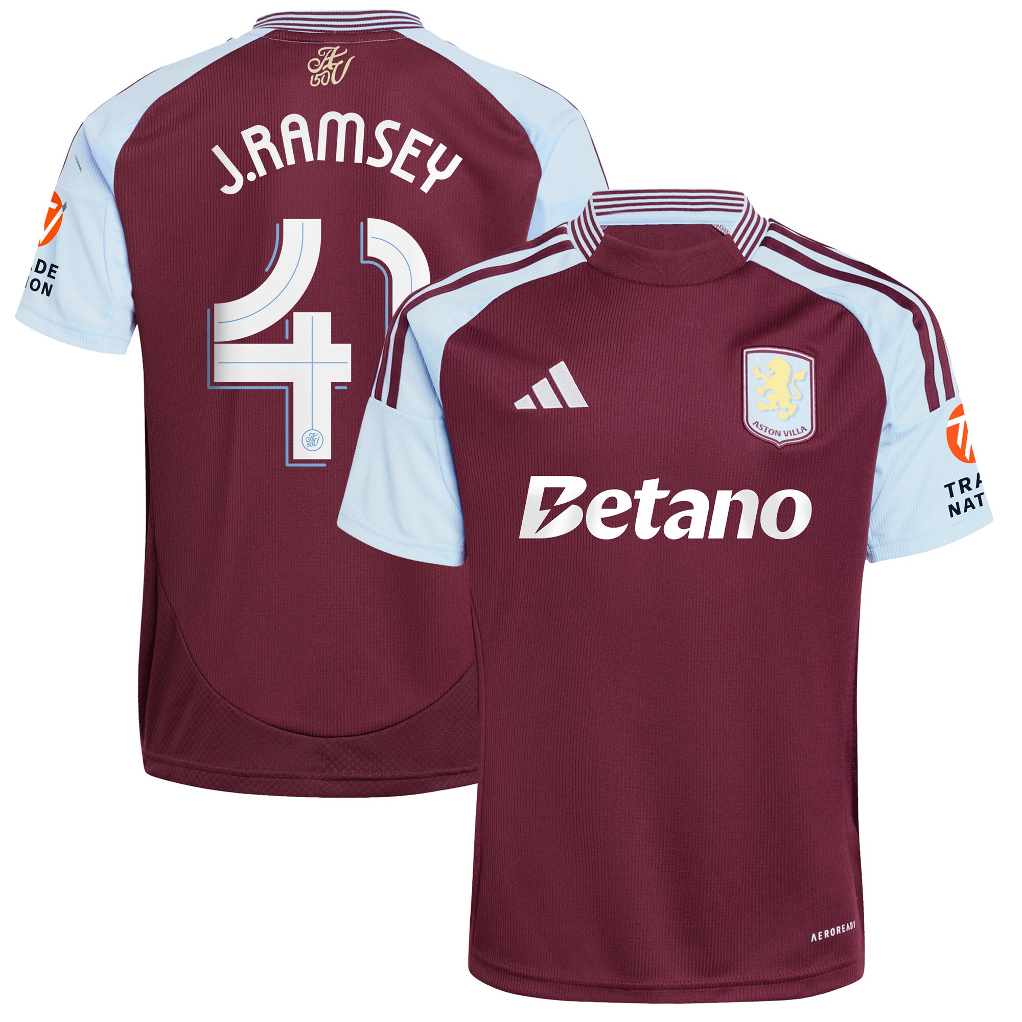 aston villa adidas home shirt 2024-25 with j. ramsey 41 cup printing Collection | Aston Villa Shirts and Official Gear
