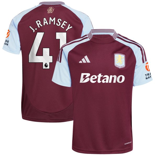aston villa adidas home shirt 2024-25 with j. ramsey 41 printing Collection | Aston Villa Shirts and Official Gear
