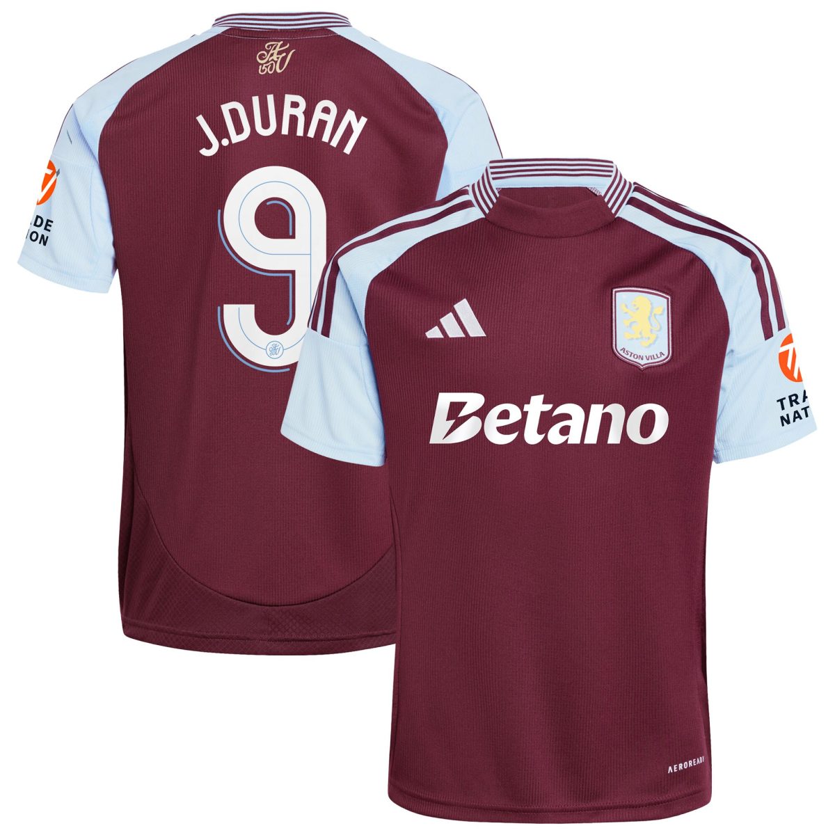 aston villa adidas home shirt 2024-25 with j.duran 9 cup printing Collection | Aston Villa Shirts and Official Gear