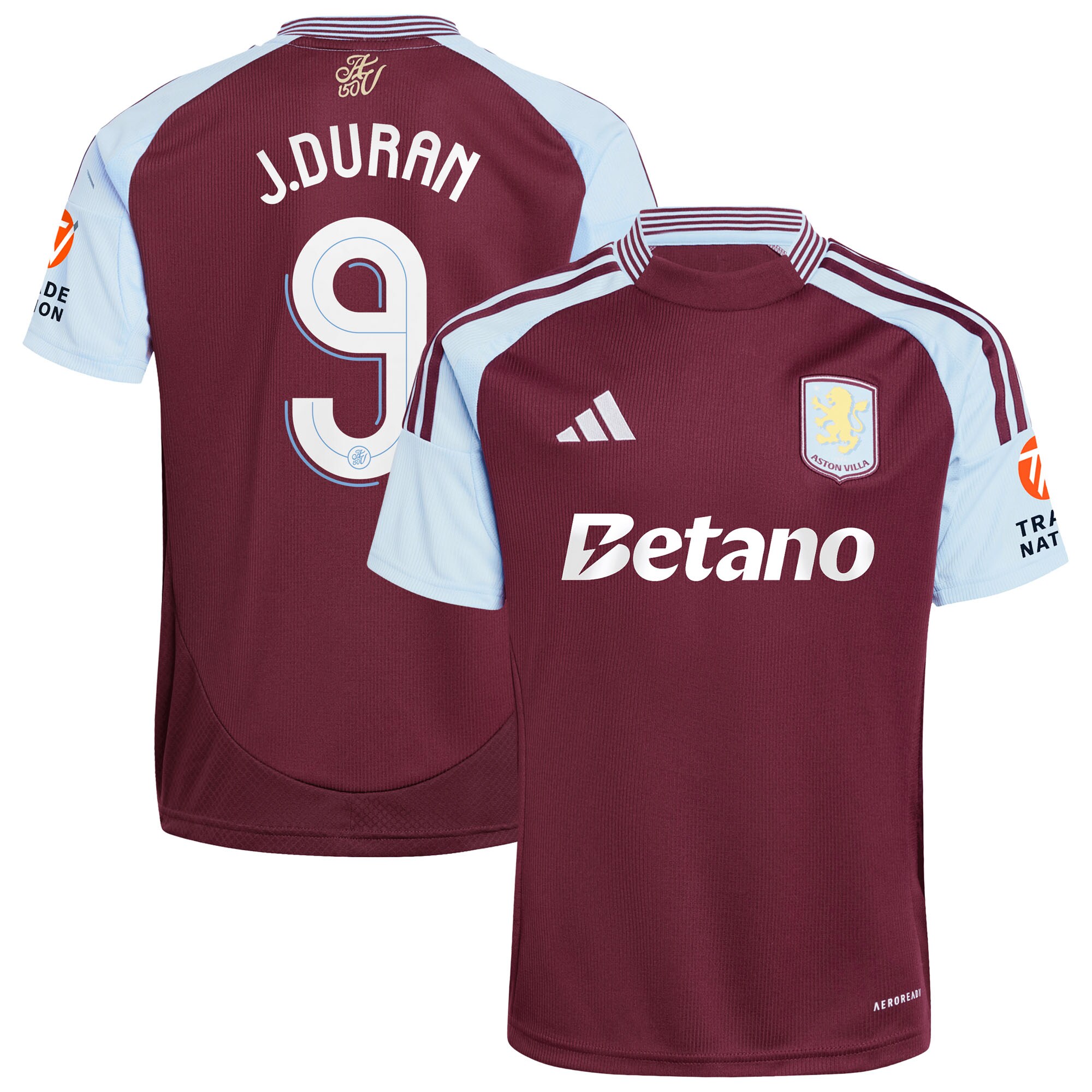 aston villa adidas home shirt 2024-25 with j.duran 9 cup printing Collection | Aston Villa Shirts and Official Gear