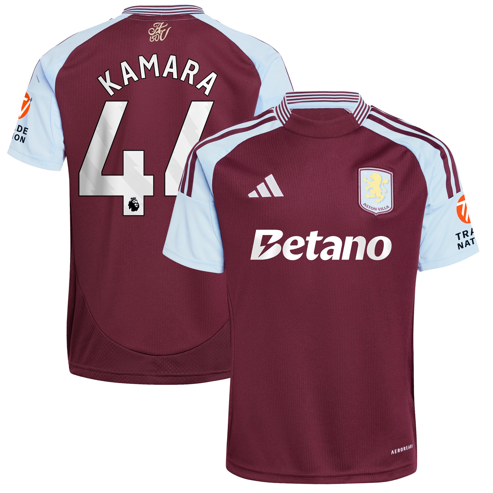 aston villa adidas home shirt 2024-25 with kamara 44 printing Collection | Aston Villa Shirts and Official Gear