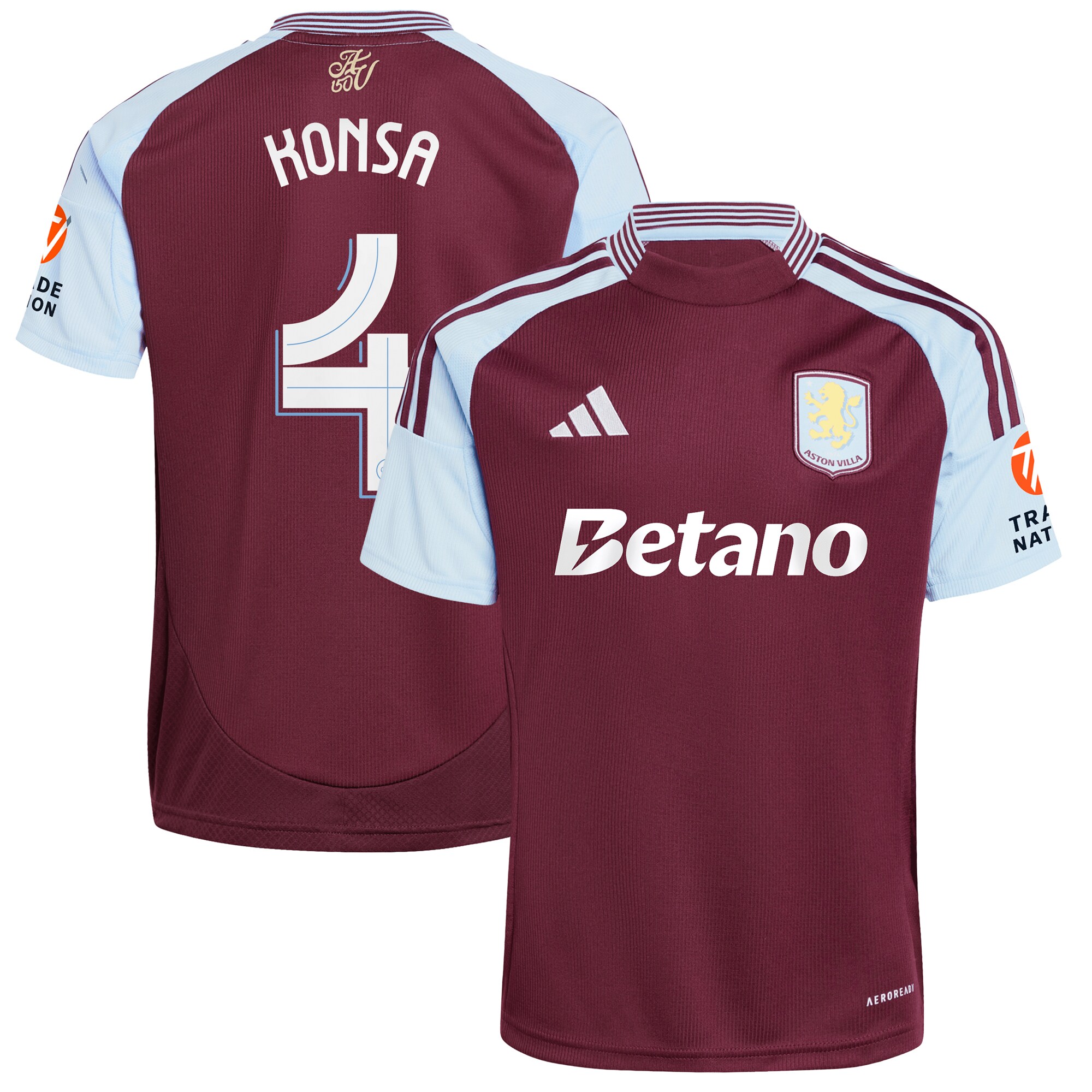 aston villa adidas home shirt 2024-25 with konsa 4 cup printing Collection | Aston Villa Shirts and Official Gear