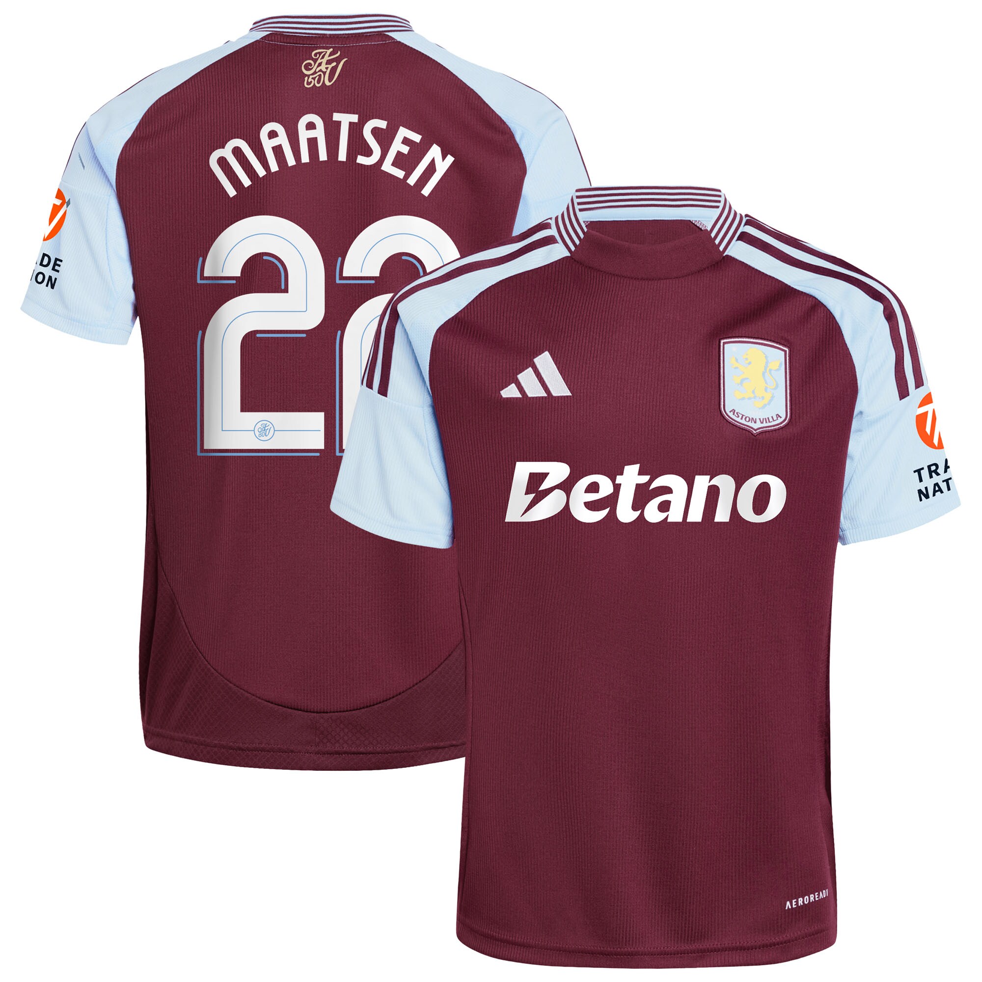 aston villa adidas home shirt 2024-25 with maatsen 22 cup printing Collection | Aston Villa Shirts and Official Gear